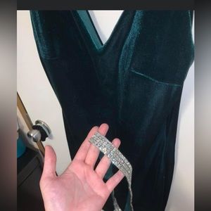 Velvet green dress